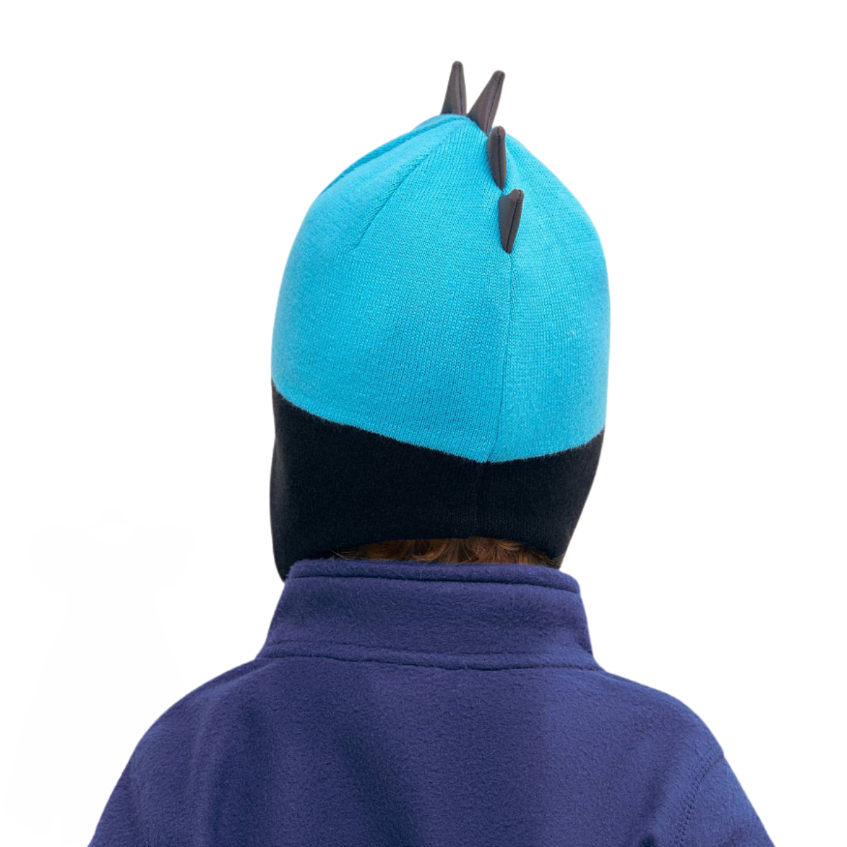 11684 Boys’ Cotton Knit Earflap Hat – Monster Face & 3D Spikes Design | 100% Cotton Inside & Out | Ages 9-36 M (48-50, 50-52) | Lightweight Spring/Fall Beanie with Ties