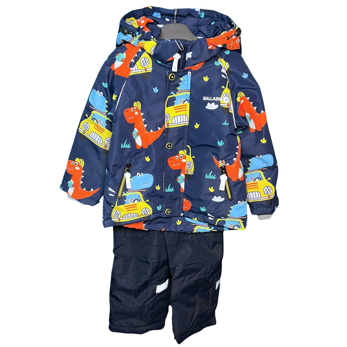 2204 Boys’ Mid-Season Membrane Suit – Jacket with Hood and Bib Overalls | Waterproof & Windproof | Cotton Lining | Sizes 92–116 (2–6 Years)