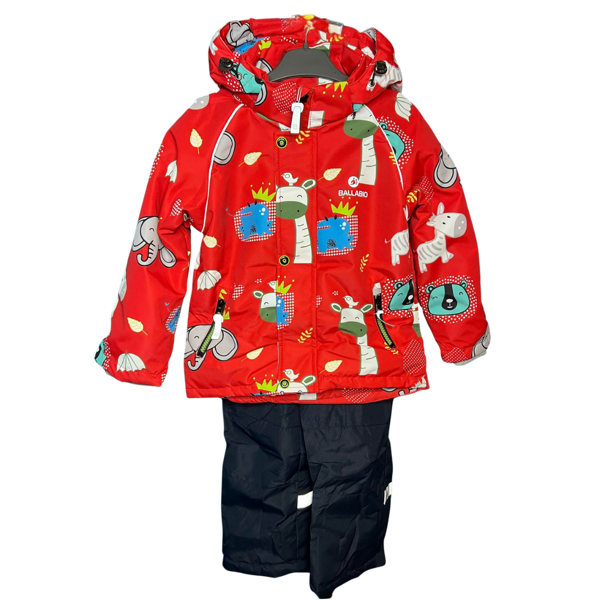 2229 Boys’ Mid-Season Membrane Suit – Jacket with Hood and Bib Overalls | Waterproof & Windproof | Cotton Lining | Sizes 92–116 (2–6 Years)