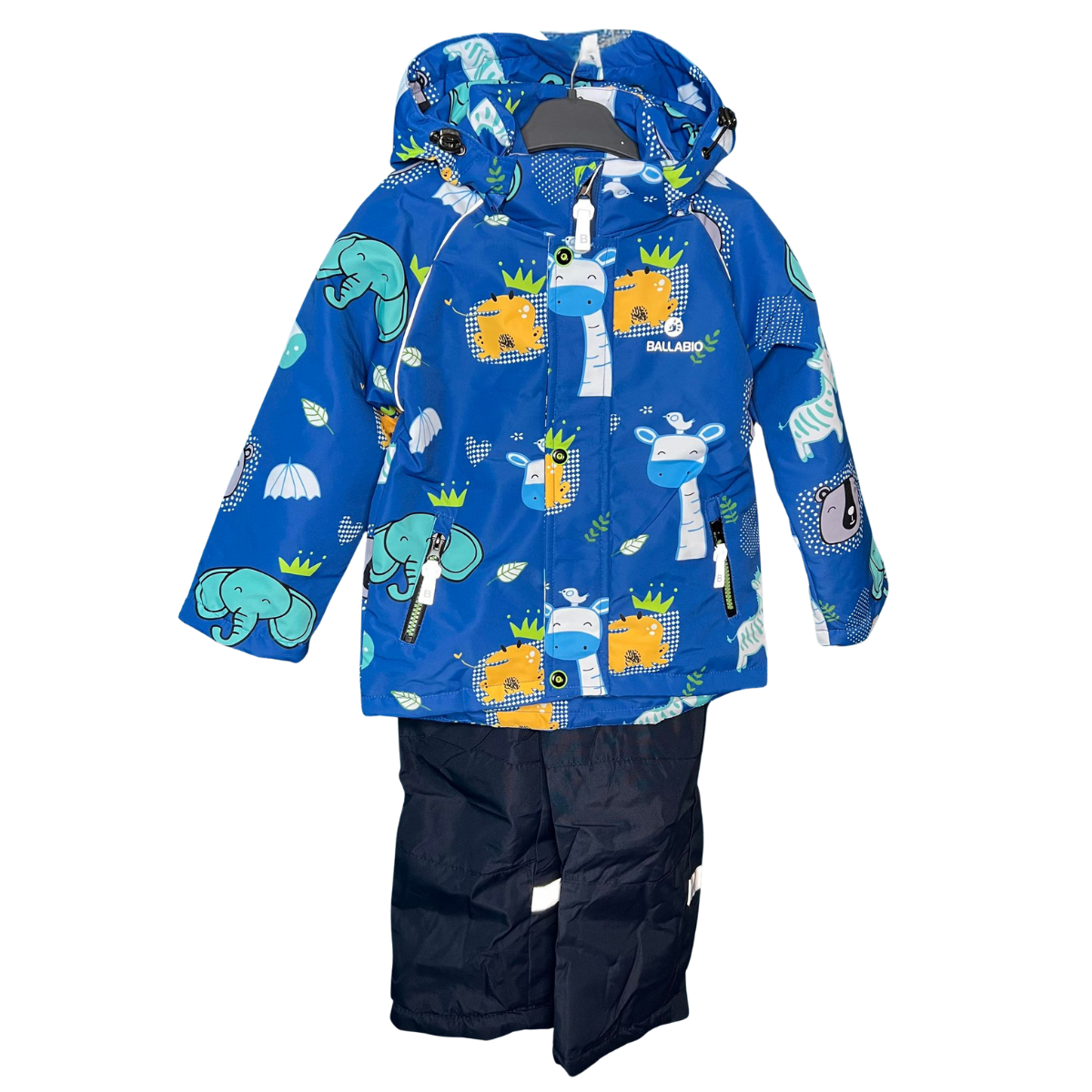 2229 Boys’ Mid-Season Membrane Suit – Jacket with Hood and Bib Overalls | Waterproof & Windproof | Cotton Lining | Sizes 92–116 (2–6 Years)