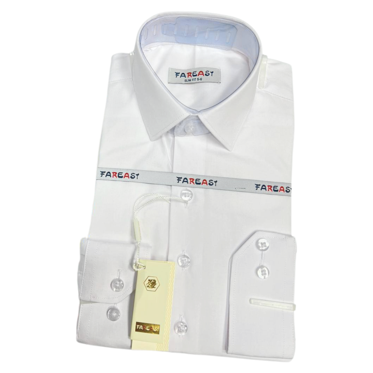 13-01 Boys' Slim Fit Cotton Shirt with Buttons – Non-Iron & Stretch | Made in Turkey | Sizes 5–16 Years