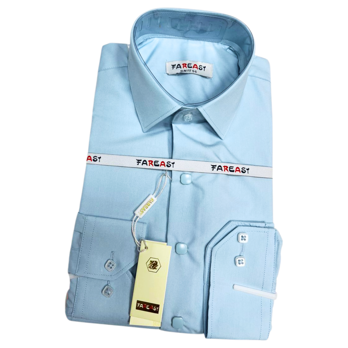47-06 Boys' Slim Fit Modal Shirt with Snap Buttons – Non-Iron | Made in Turkey | Sizes 5–16 Years