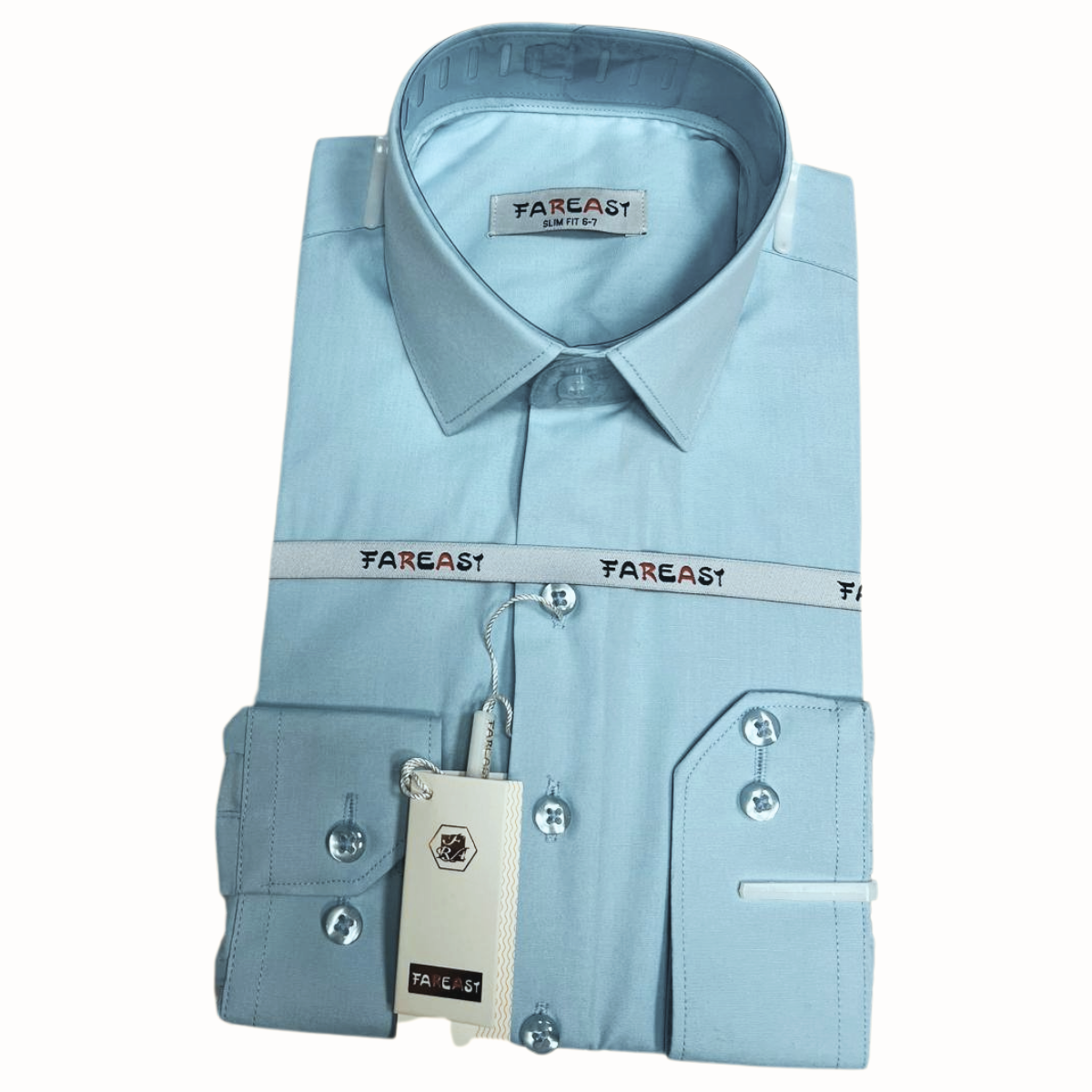 355 Boys' Slim Fit Cotton Shirt with Buttons – Non-Iron & Stretch | Made in Turkey | Sizes 5–16 Years