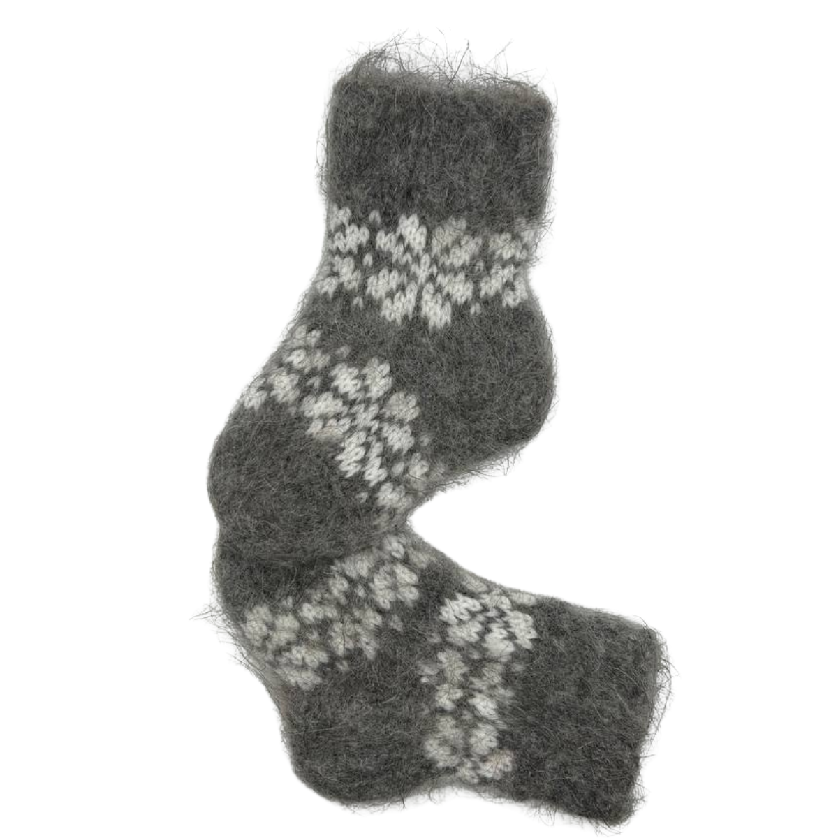 001 Hand-Knitted Baby Unisex Wool Socks with Snowflake Pattern 0β12 Months (11β12.5 cm)