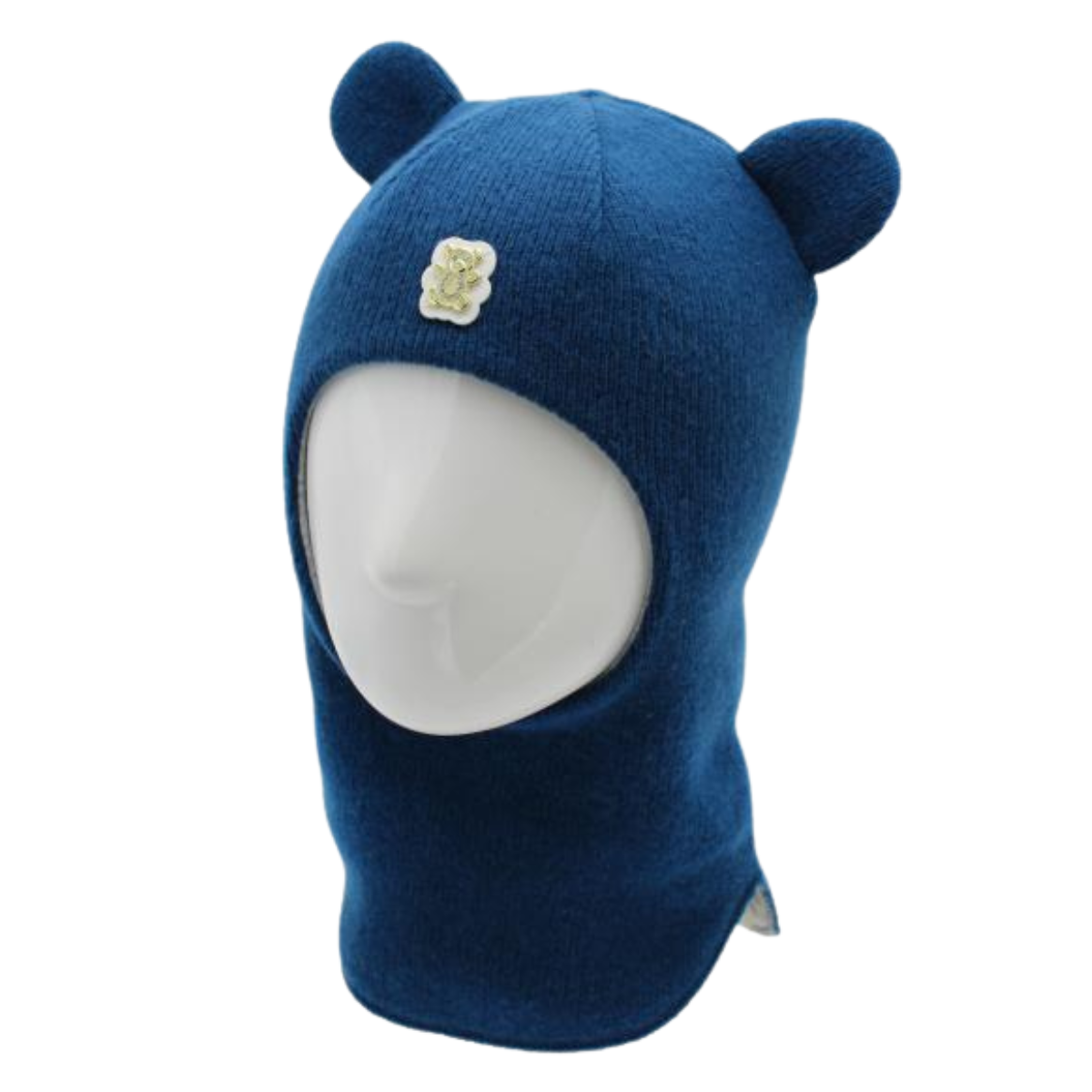 70308 Unisex Kids’ Knitted Wool-Cashmere Winter Balaclava with Bear Ears | Cotton Lining | Size 48–50 | 9–18 Months