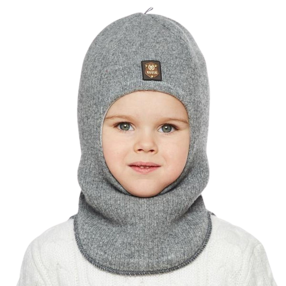 60346 Boys’ Wool-Cashmere Winter Balaclava with Cotton Lining – Solid Colors | Size 48–50, 50-52 | 9–18, 18-30 Months