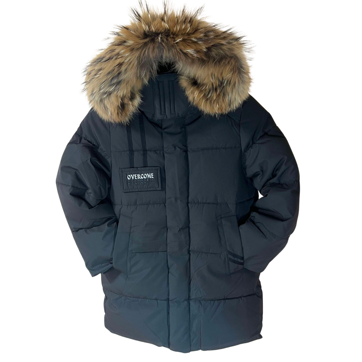 5104 Anernuo Boys Winter Jacket with Natural Fur Hood β Black & Brown | Sizes 122β170 | Thinsulate Insulation | Fleece Lining | Up to β35 Β°C