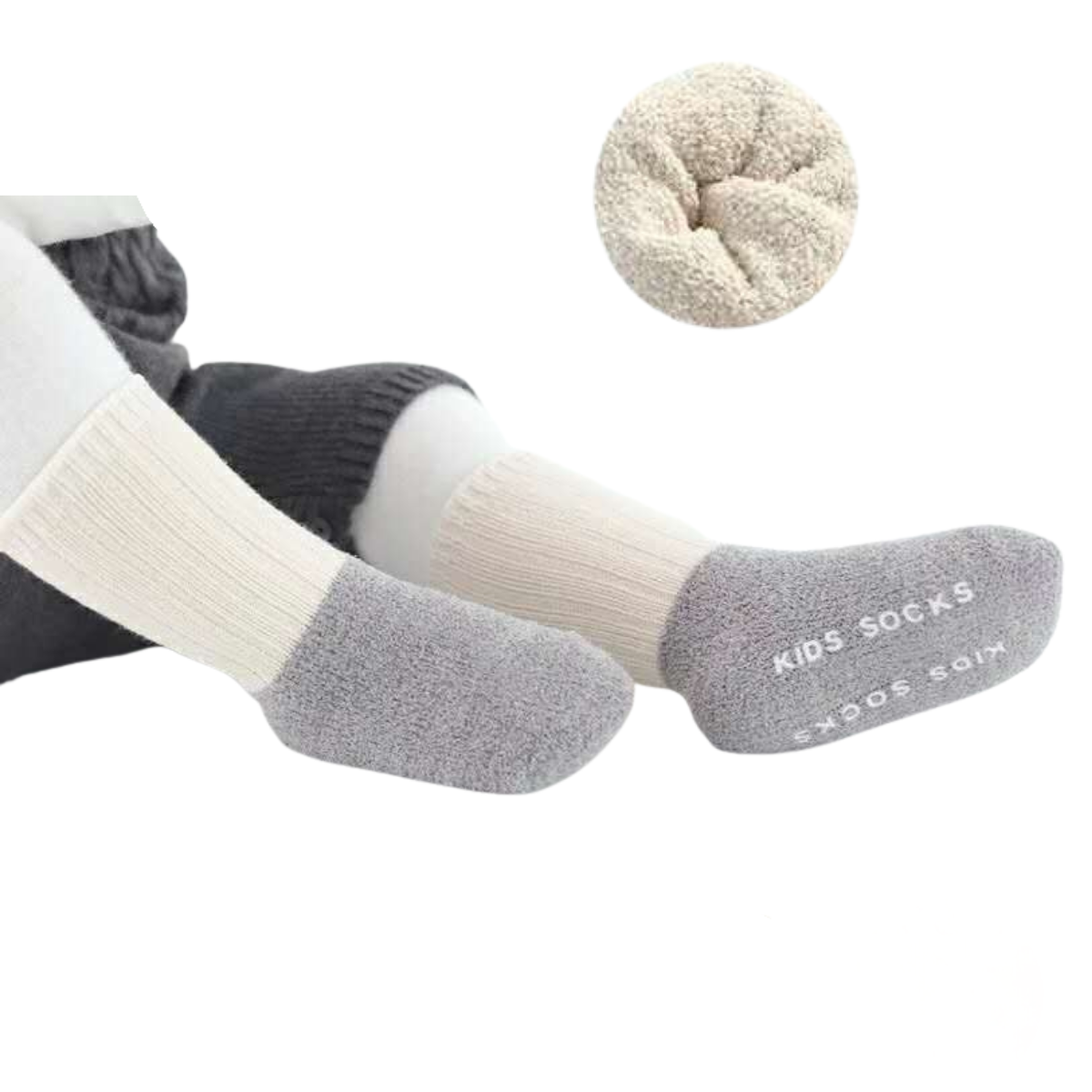 1122 Unisex Baby & Toddler Terry Socks with Non-Slip Sole | 85% Cotton | Soft & Warm | 3 Months–3 Years
