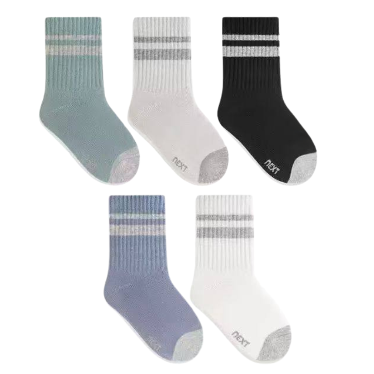 15052 Boys’ Cotton Socks | 5 Pairs Set | Soft & Breathable | All-Season | Ages 3 Months–10 Years