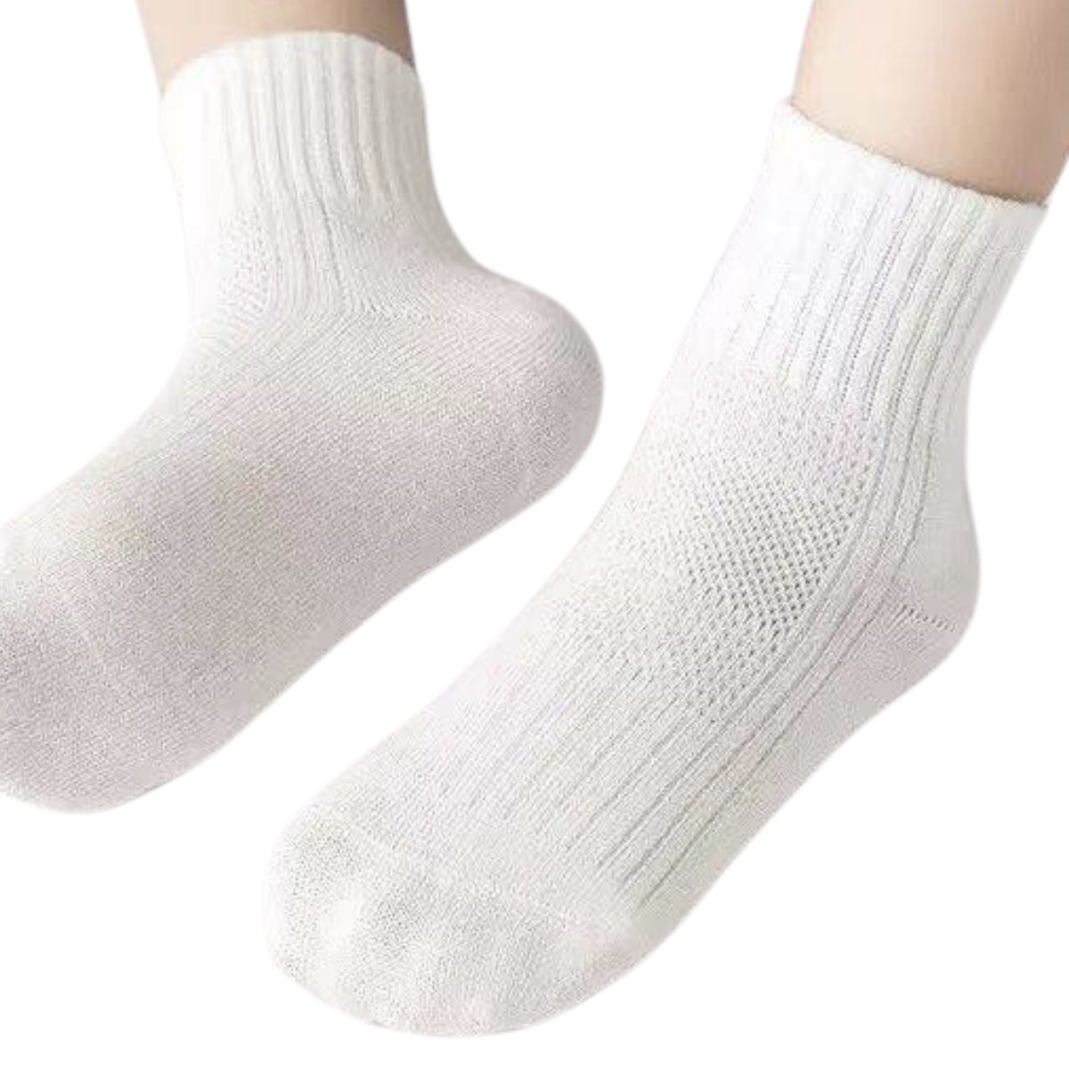 918 Kids High Crew Cotton Socks | 5 Pairs Same Color Set | Unisex | Breathable Durable Cotton | Spring/Fall | Sizes 2–15 Years
