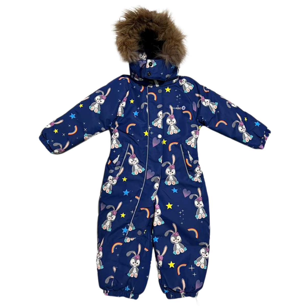 819 Winter Baby Girl Snowsuit with Natural Fur Hood | Fleece Lining | Membrane Fabric | Warm & Windproof | Last Size 86–92 cm (2 Years)