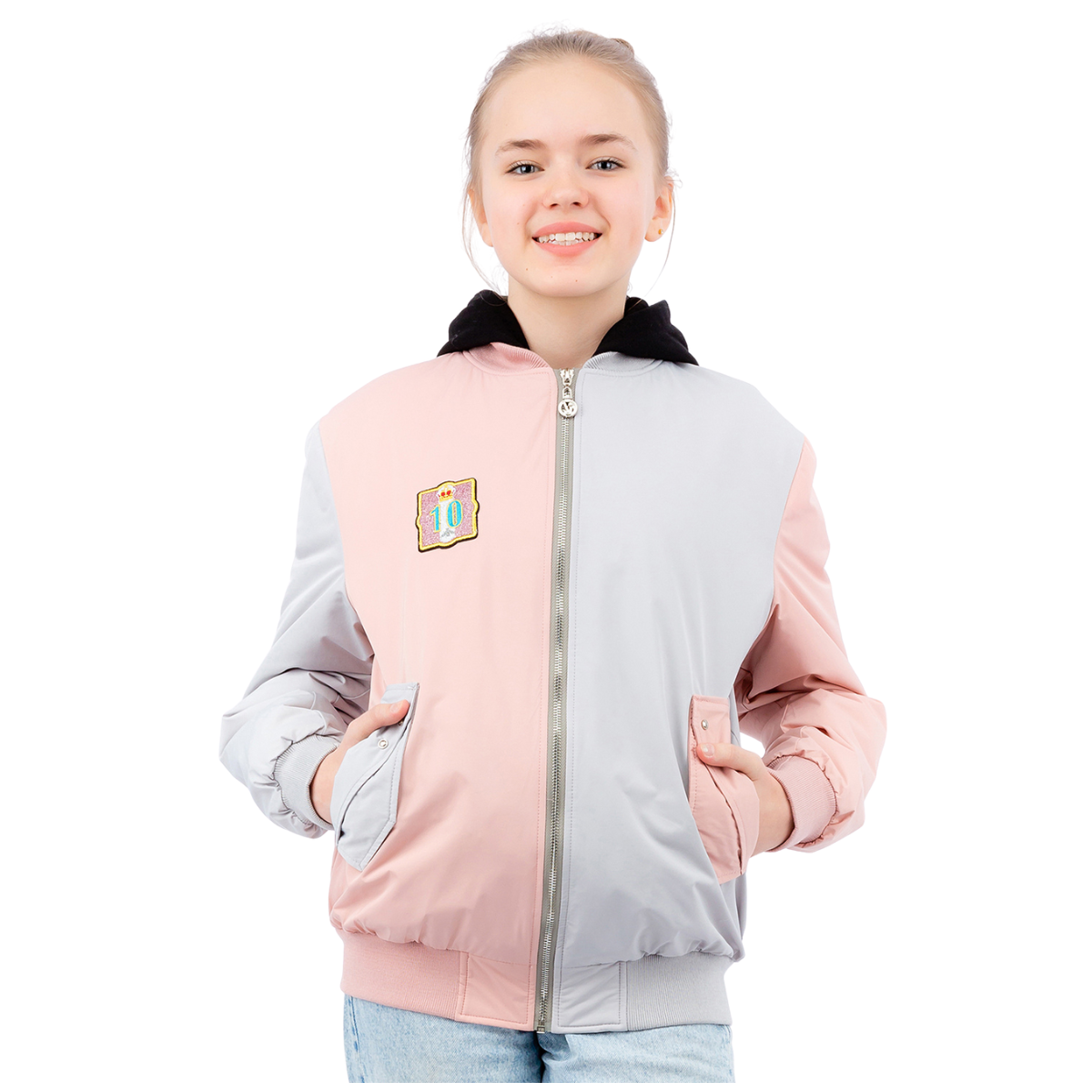 215 Girls’ Bomber Jacket – Lightweight Mid-Season Coat | Ages 10–16 Years | Sizes 140–164 cm