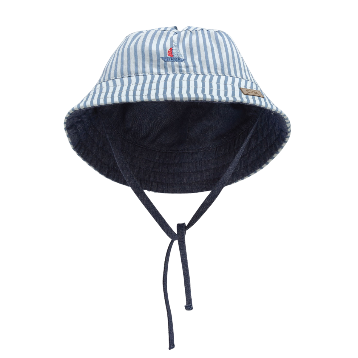 8927 Newborn & Baby Boy Panama Hat – Striped or Denim Design | 0–12 Months