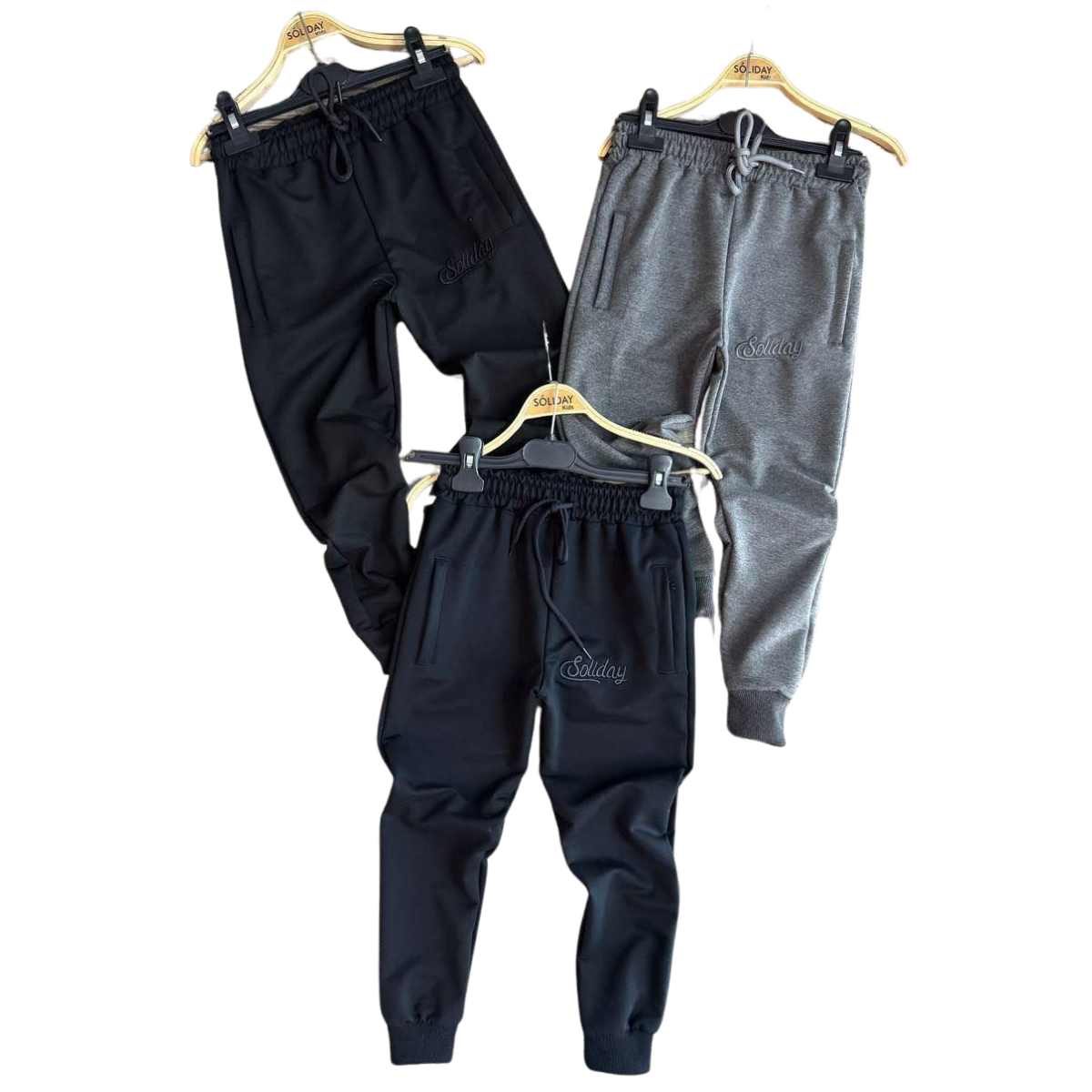 4071 Kids Cotton Jogger Pants | 100% Cotton | Soliday Turkey | Boys & Girls | Soft & Durable | Sizes 4–13 Years (110–155 cm)