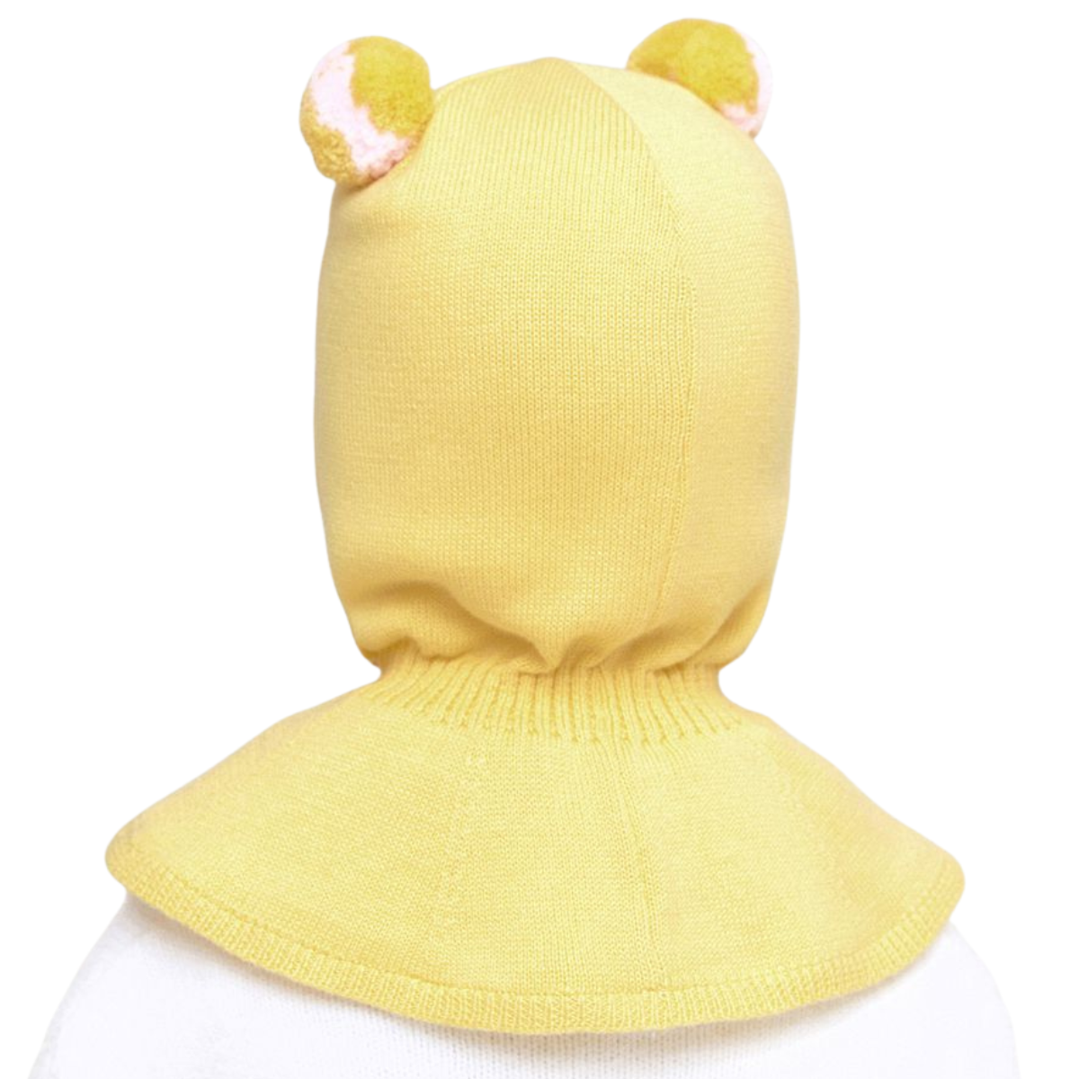 11724 Girls’ Knit Balaclava Hat – Unicorn & Star Patch Design with Pom-Poms | 100% Cotton Shell & Lining | Ages 2,4,6 Y | Spring/Fall Full-Coverage Hood