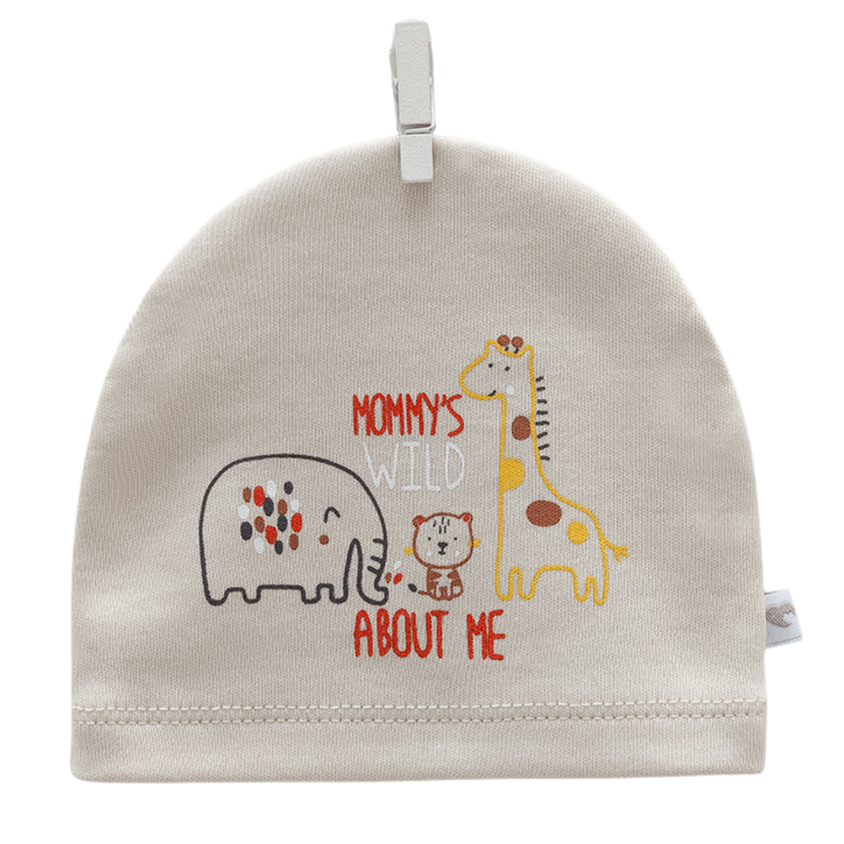 8217 Lightweight Cotton Baby Hat for Boys β Safari Animal Print | Single Layer | 100% Cotton | Sizes 0β9 Months | Caramell (Turkey)