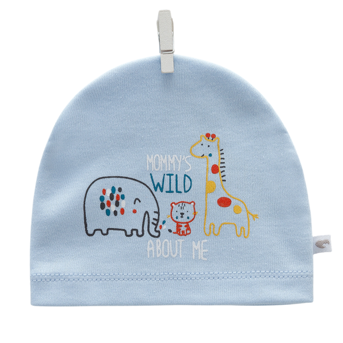 8217 Lightweight Cotton Baby Hat for Boys β Safari Animal Print | Single Layer | 100% Cotton | Sizes 0β9 Months | Caramell (Turkey)