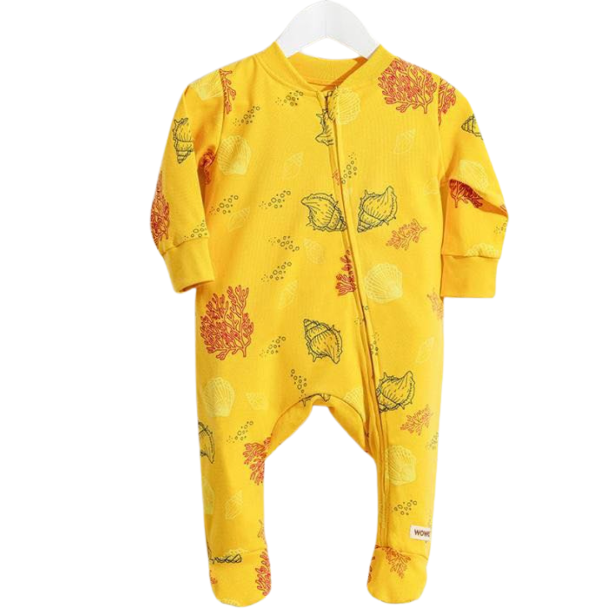 3518 Bright Newborn Unisex Romper/Sleepsuit – Zipper Closure | 100% Cotton | Print "Sea Theme/Abstract" | Size 3-9 Months | Spring-Autumn | Turkey