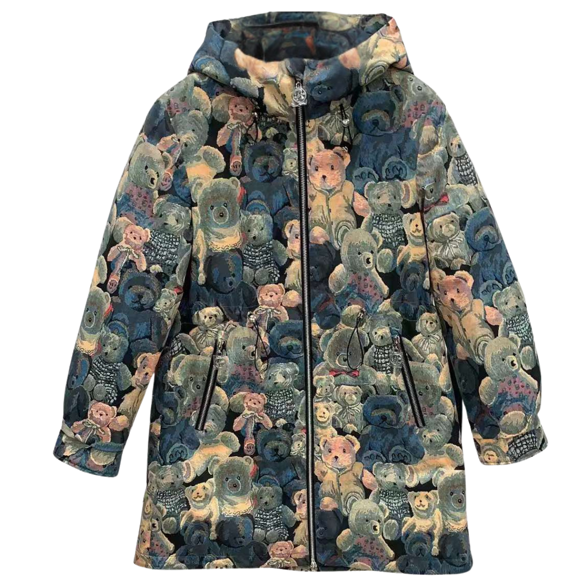 134 Girls' Teddy Bear Print Coat | Ages 5–10 | Sizes 1116–140 cm