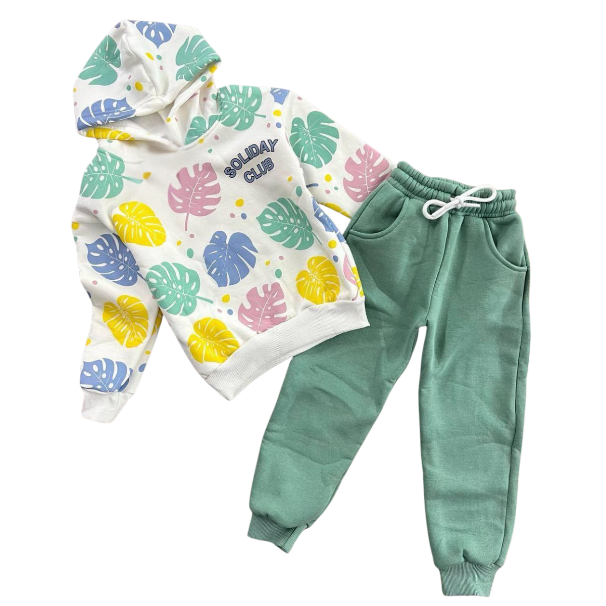 357 Soft and Cozy Girls’ Cotton Tracksuit with Fleece Lining | 4-12 Years (104-146 cm)