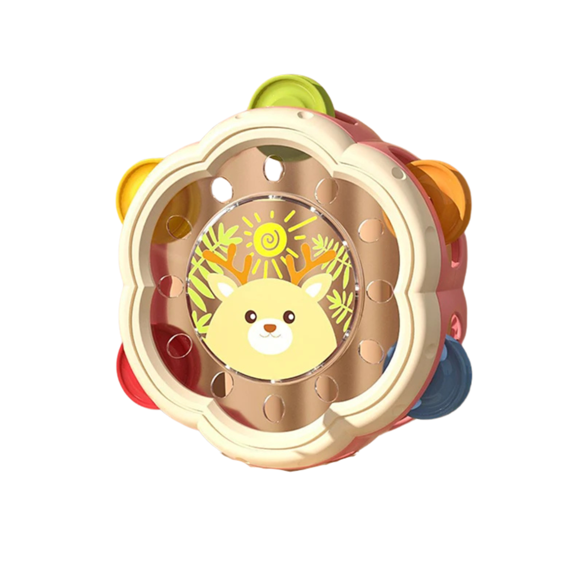 Montessori Hand Drum Shake Rattle | Music Toy for Toddlers