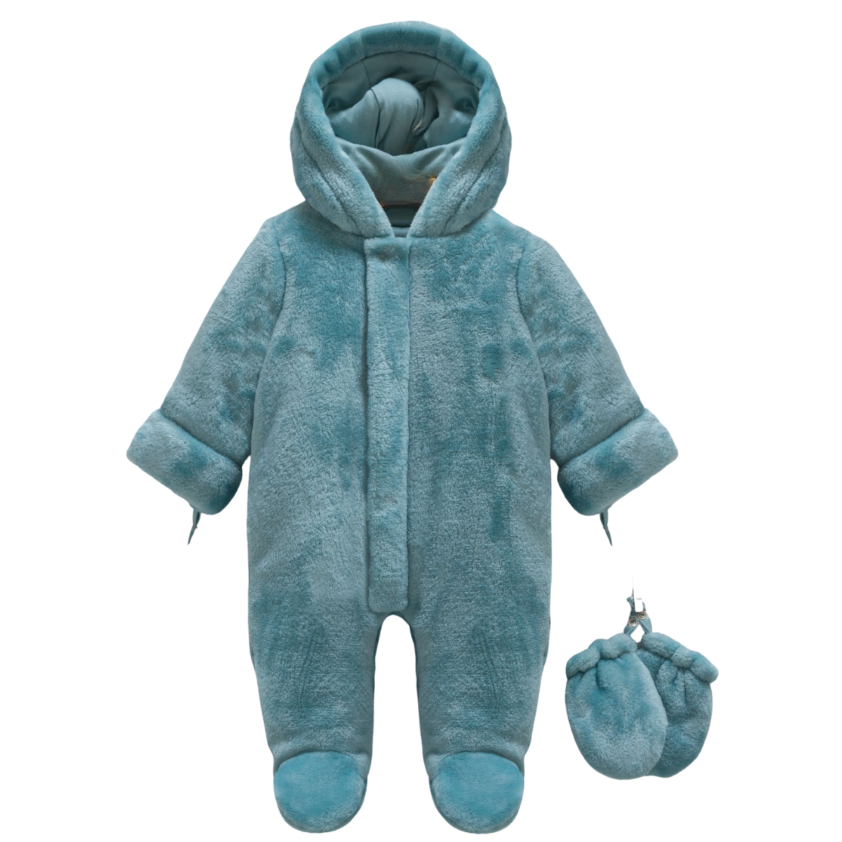 9242 Unisex Plush Demi-Season Baby Jumpsuit with Cotton Lining – Navy Blue | 0–9 Months | Fall/Spring (Euro Winter)