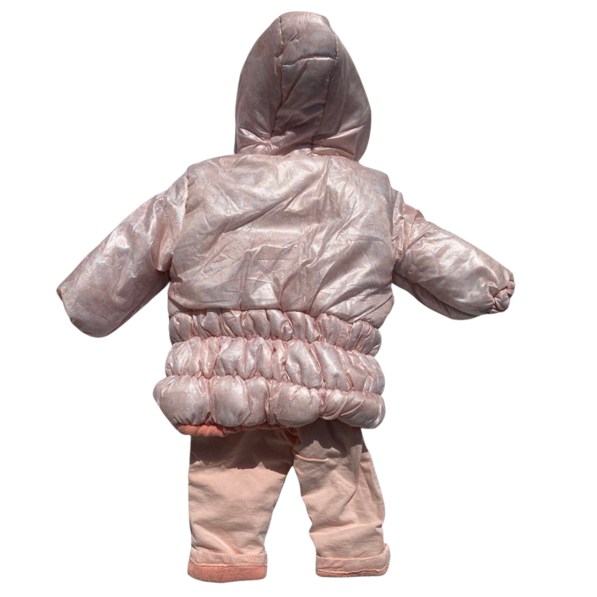 3123 Baby Girls 3-Piece Warm Set | 100% Cotton | Fleece-Lined Jacket, Sweatshirt & Pants | 6–18 Months | Made in Turkey | Fall/Winter