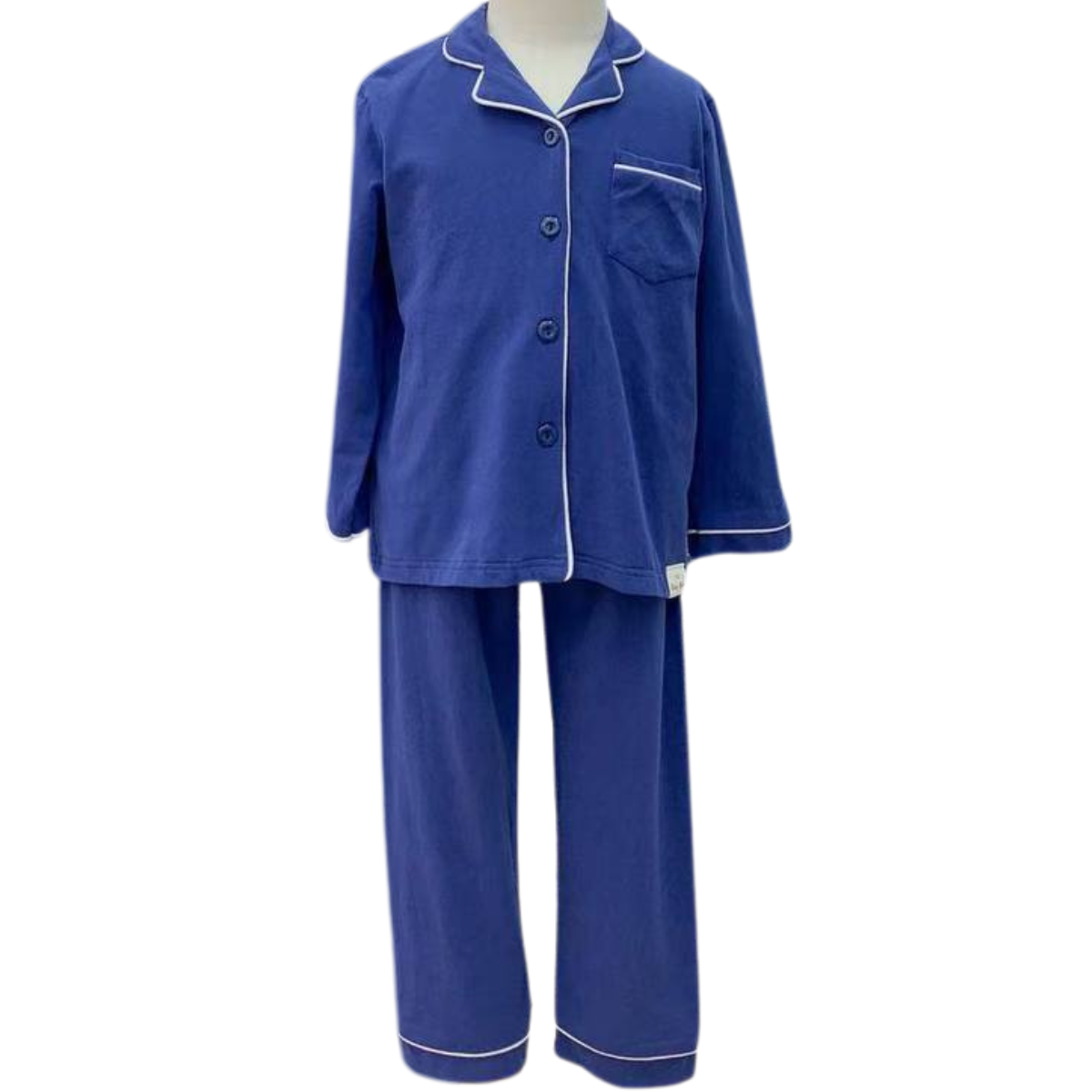 3031 Boys' Mid-Season Pajama Set – Cotton Long Sleeve Button-Up Top & Pants with Fun Airplane Print | Sizes 90–140 cm