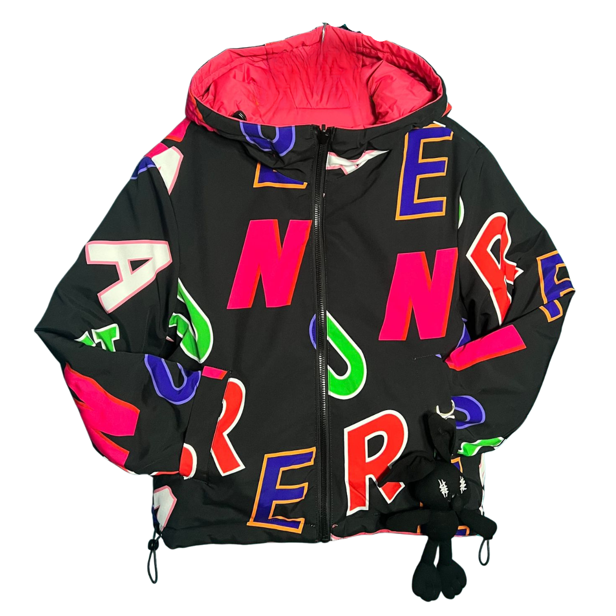 278 Girls’ Reversible Mid-Season Jacket with Bunny Keychain | Ages 5–15 Years | Sizes 110–164 cm