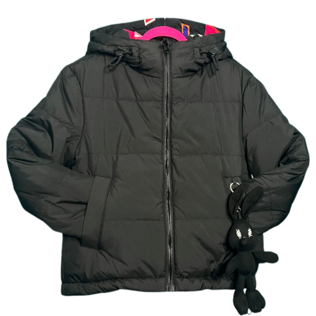 278 Girls’ Reversible Mid-Season Jacket with Bunny Keychain | Ages 5–15 Years | Sizes 110–164 cm