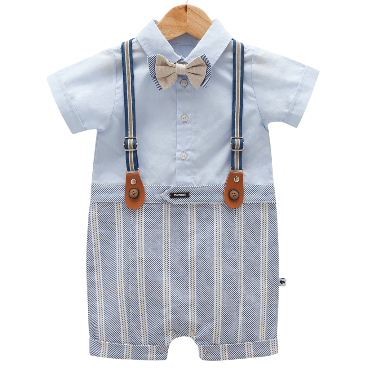 8044 Newborn & Baby Short-Sleeve and Legless Romper β 100% Cotton | 6β18 Months | Festive Outfit for Holidays & Photoshoots