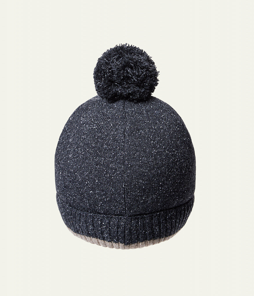 80720 Boys’ Winter Knit Hat with Polar Bear Design & Pom-Pom – Wool & Silk Blend | Size 52–54 | Ages 3–5 Years | Cotton Lining + Insulation | Up to –10°C