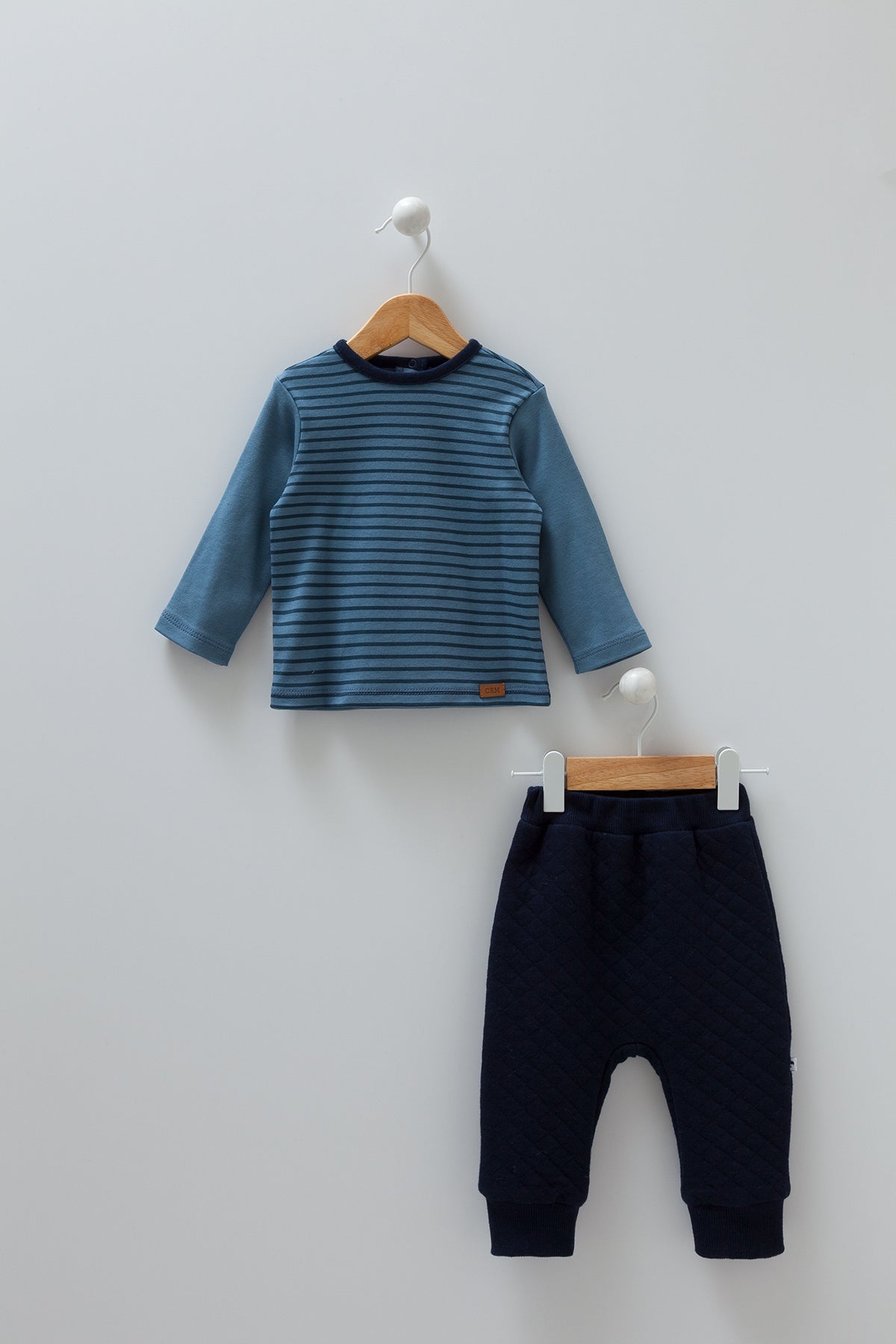 8366 Caramell Baby Boys’ 3-Piece Set – Hoodie, T-Shirt & Pants | 3–18 Months | Cotton | Turkey
