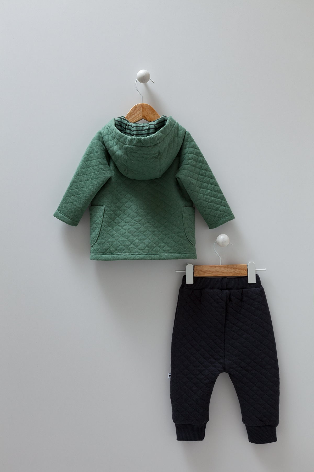 8366 Caramell Baby Boys’ 3-Piece Set – Hoodie, T-Shirt & Pants | 3–18 Months | Cotton | Turkey