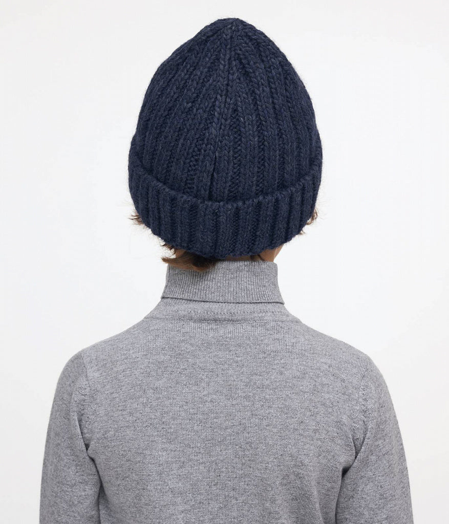 11269 Boys’ Ribbed Knit Winter Hat with Pointed Crown – Wool Blend | Sizes 54–56 | Ages 6–12 Years