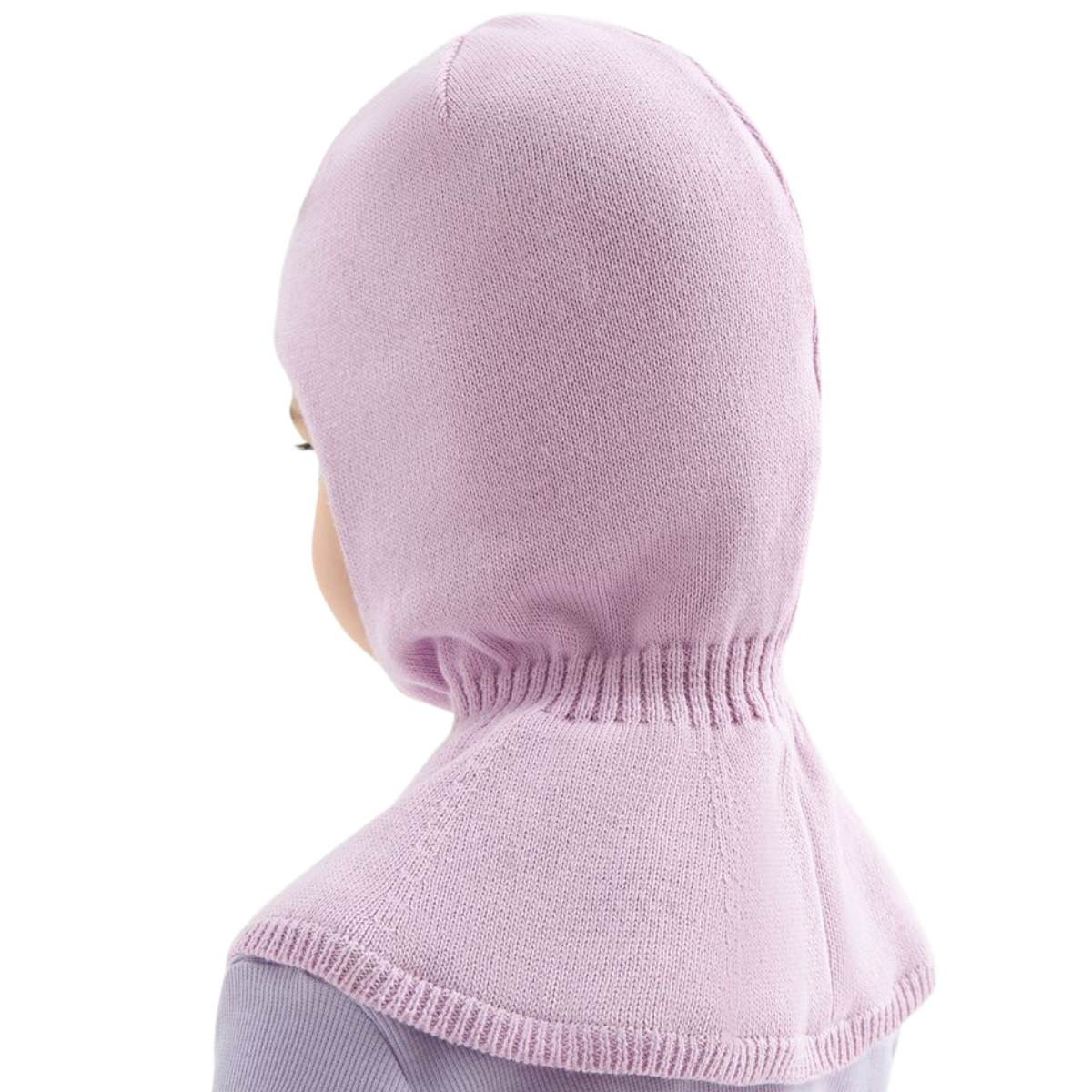 11712 Girls’ Knit Balaclava Hat – 100% Cotton Inside & Out | Embellished Butterfly & Floral Design | Ages 2Y | Spring/Fall Full-Coverage Hood