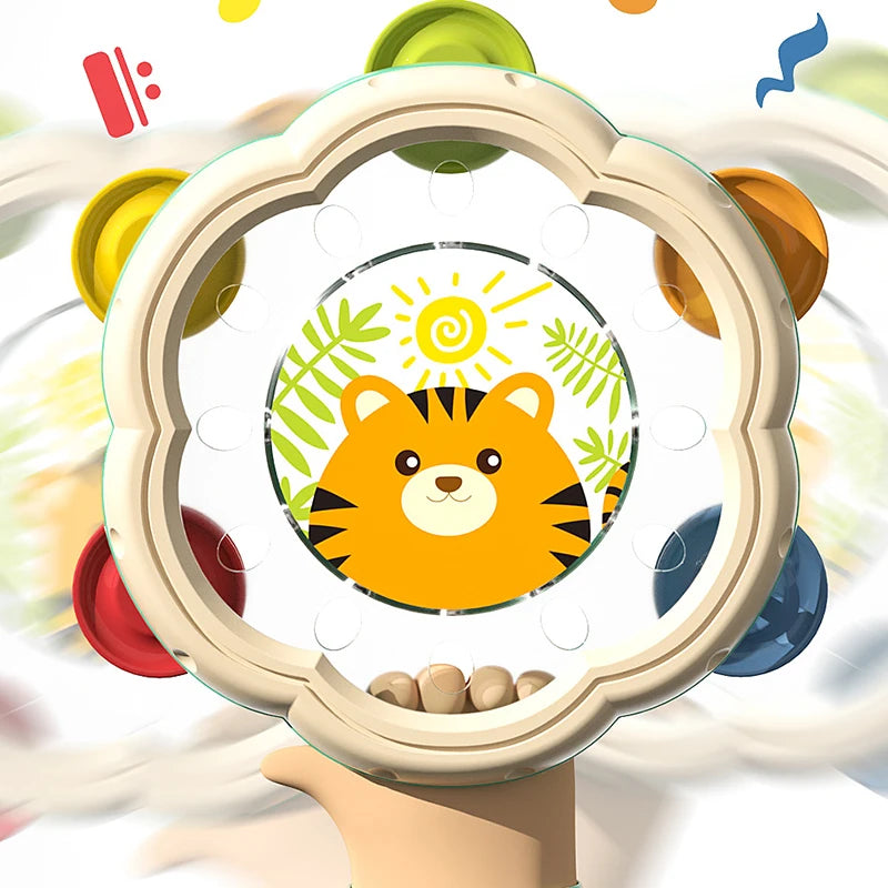 Montessori Hand Drum Shake Rattle | Music Toy for Toddlers
