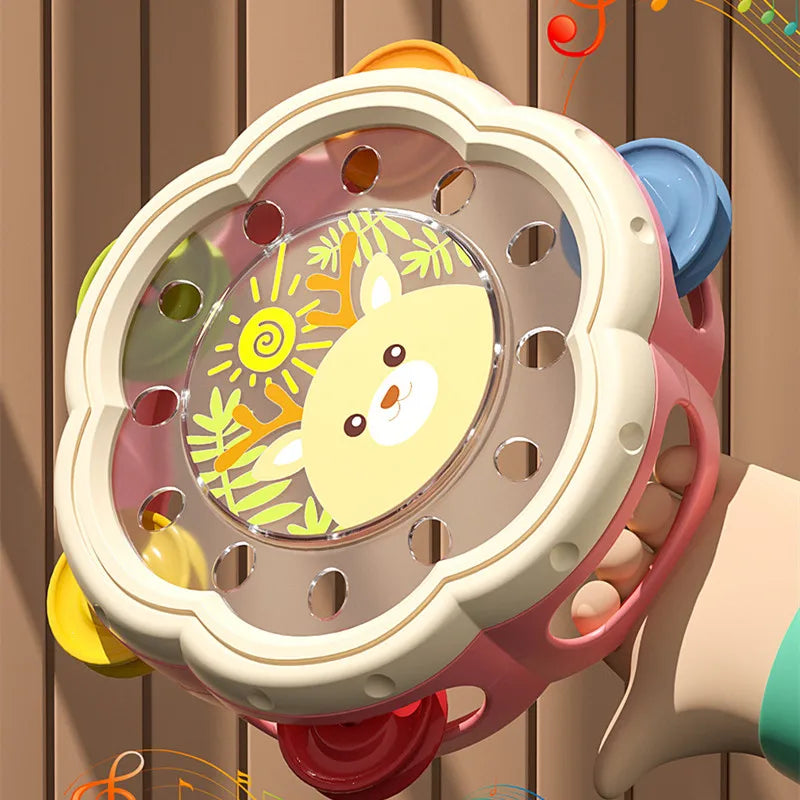 Montessori Hand Drum Shake Rattle | Music Toy for Toddlers