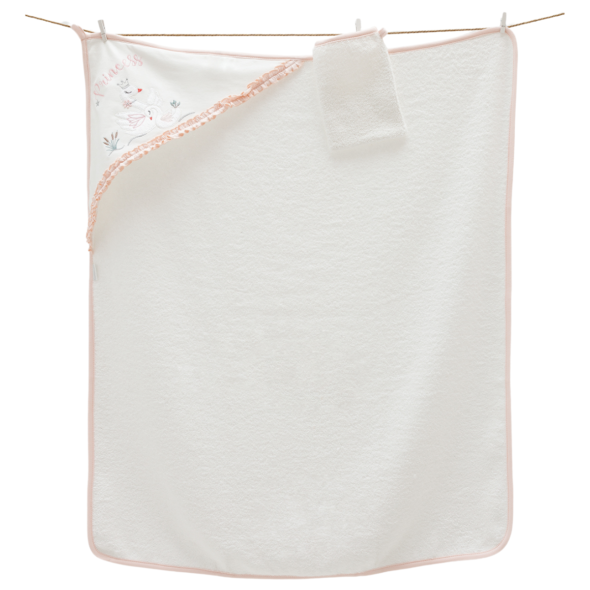 white baby towel cotton princess