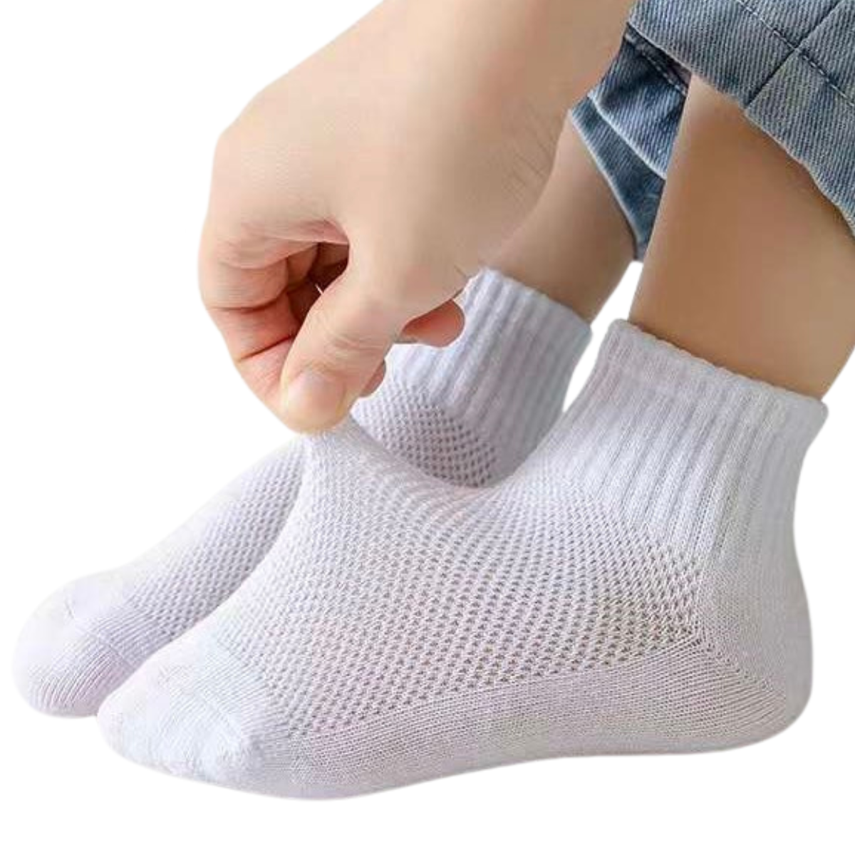051 Unisex Kids' High-Cut Summer Cotton Socks β Lightweight, Breathable Mesh Cotton | 6 Pairs Pack | Ages 1β8 Years