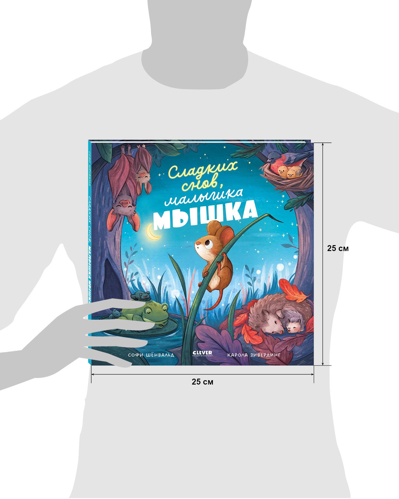 114825 Russian Kids Book “Goodnight, Little Mouse” |Ages 3+ | Sofie Schönwald & Karola Sieverding | Clever Publishing | Picture Book