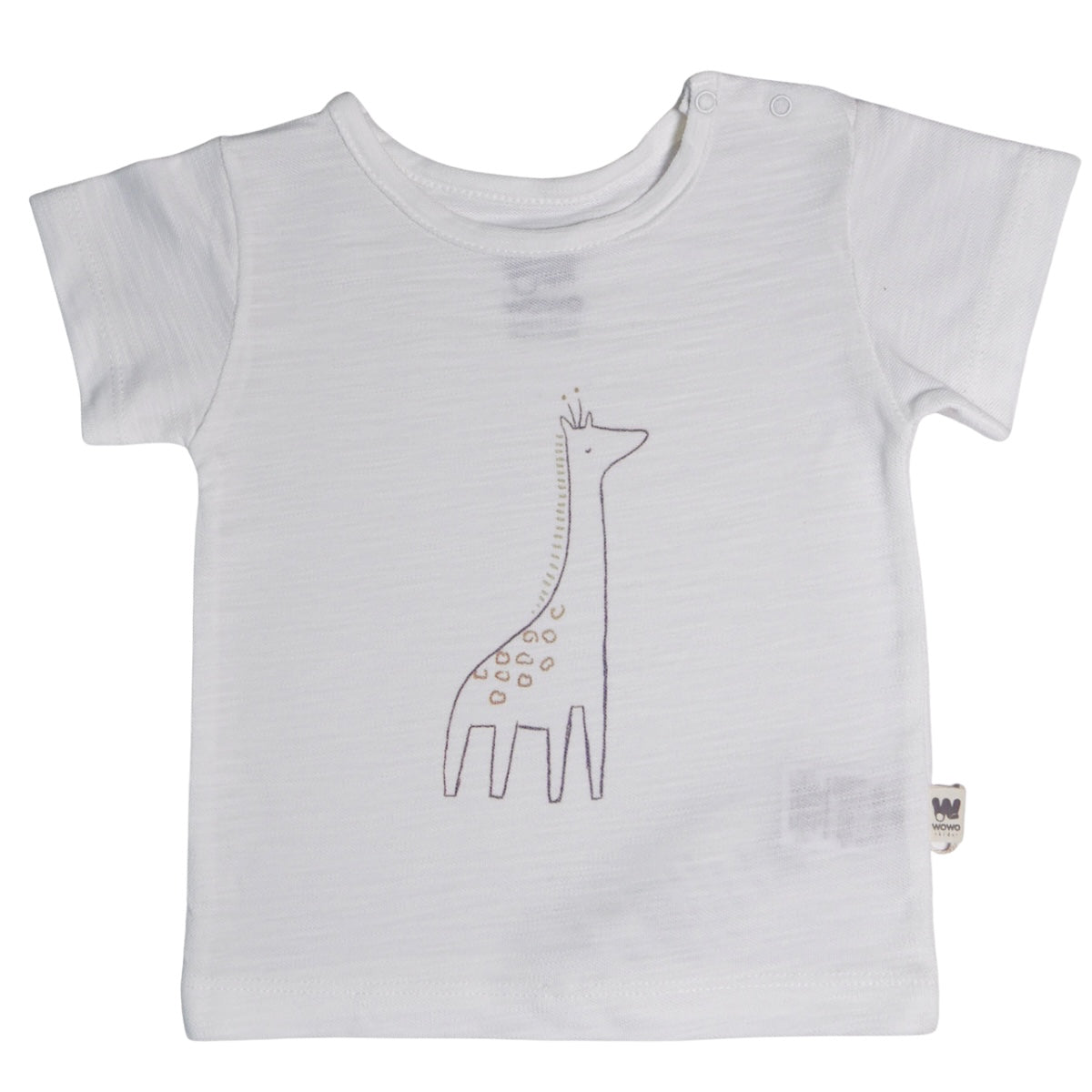 005 WOWO Baby Boys' Summer Outfit Set – 100% Cotton T-Shirt & Shorts | Giraffe Print | Sizes 9-12M, 12-18M, 18-24M | Made in Turkey