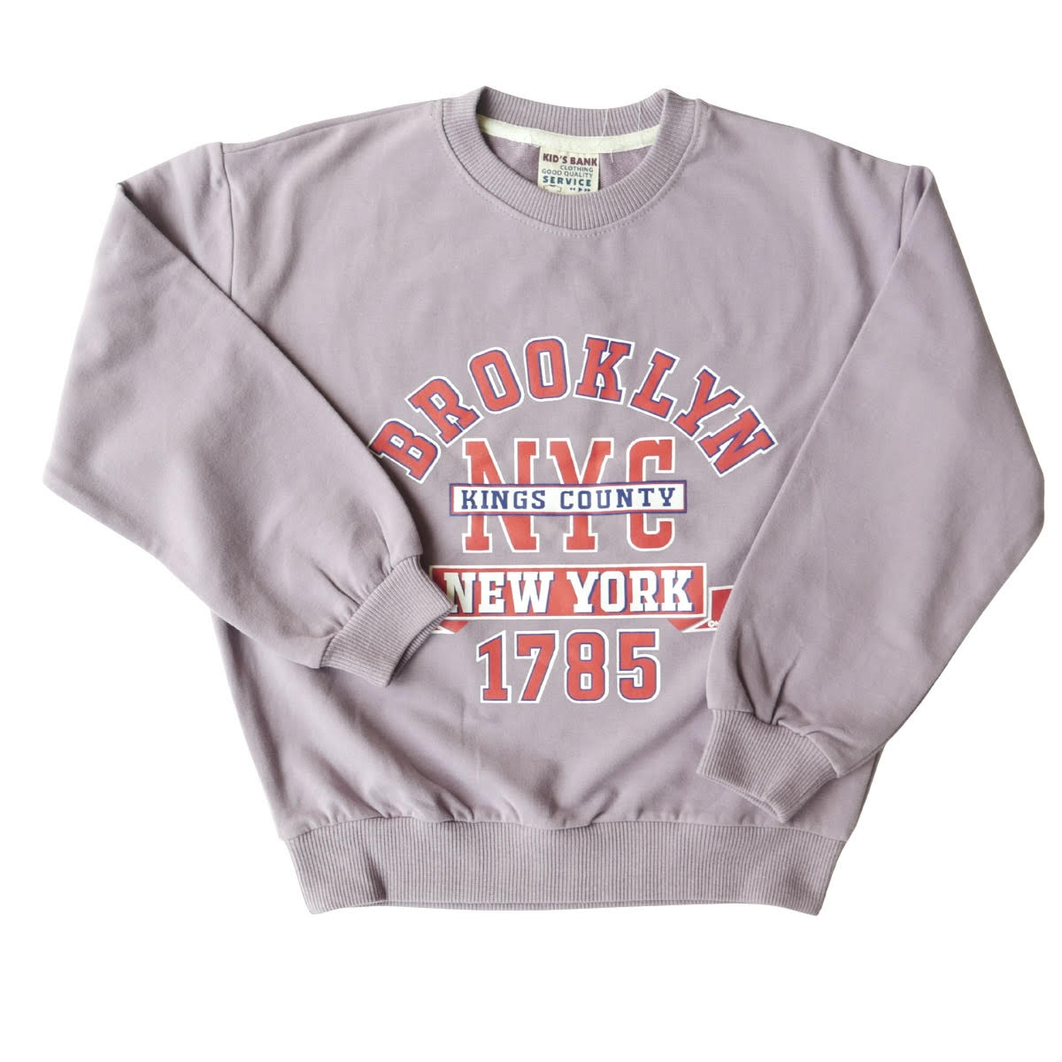 17256 Girls "Brooklyn NYC" Sweatshirt – 100% Cotton, Exceptionally Soft to the Touch | Sizes 100-140 cm