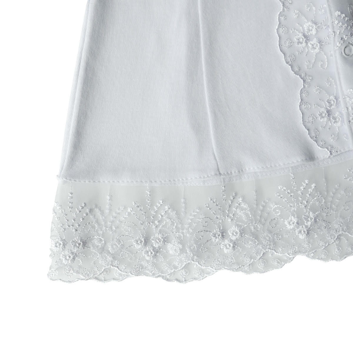 π Christening Gown for Boys and Girls β White & Ivory | 100% Cotton with Lace | Ages 0β4 | Elegant Baptism Outfit
