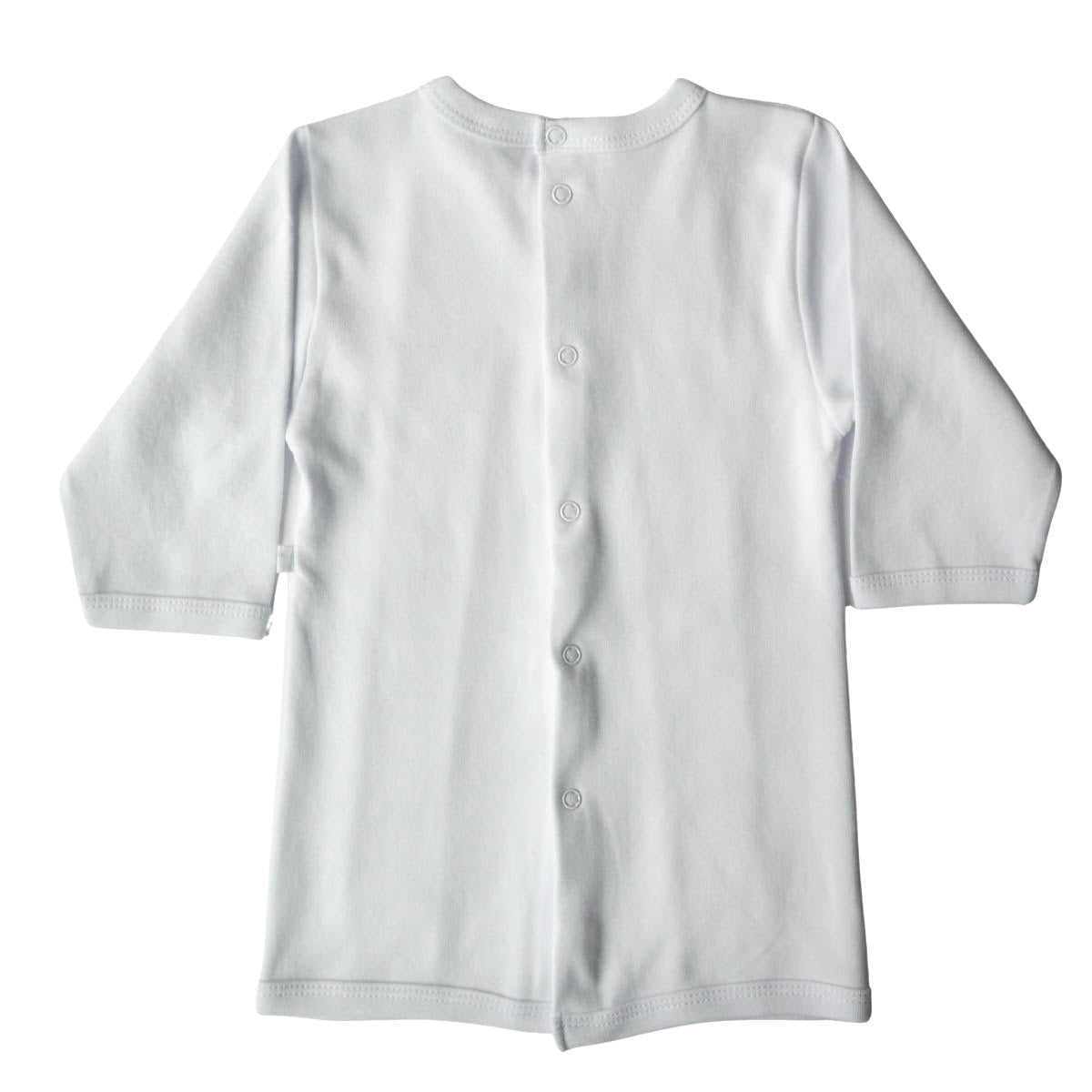 π White Christening Shirt with Long Sleeves & Rhinestone Cross | Baby Baptism Gown | Cotton & Lace | Unisex | Ages 0β4 Years