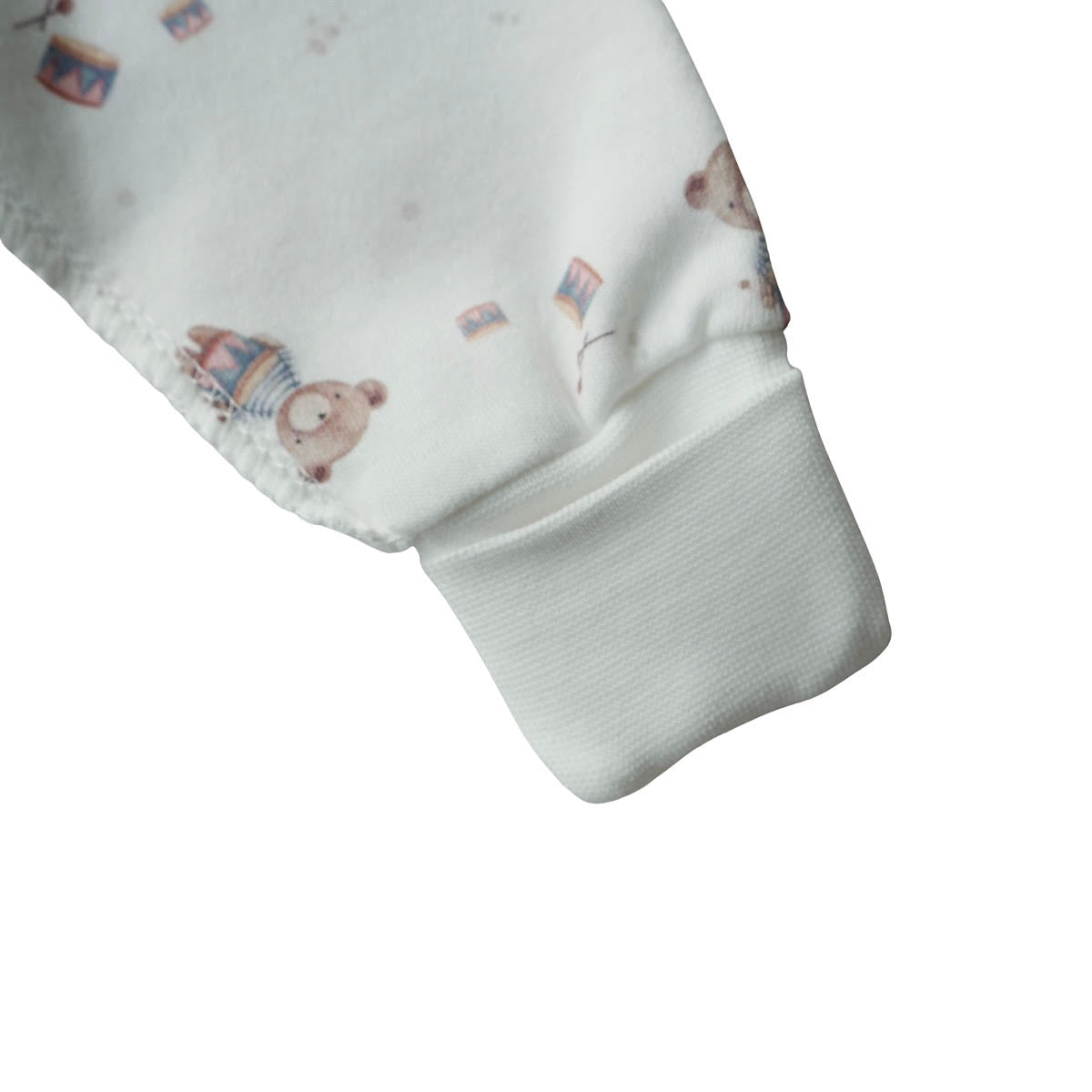 3042 Unisex Newborn Footed Romper – 100% Cotton, External Seams, Built-in Mittens, Snaps Closure | Cute Prints | Autumn-Spring | 0-3 Months | Made in Turkey