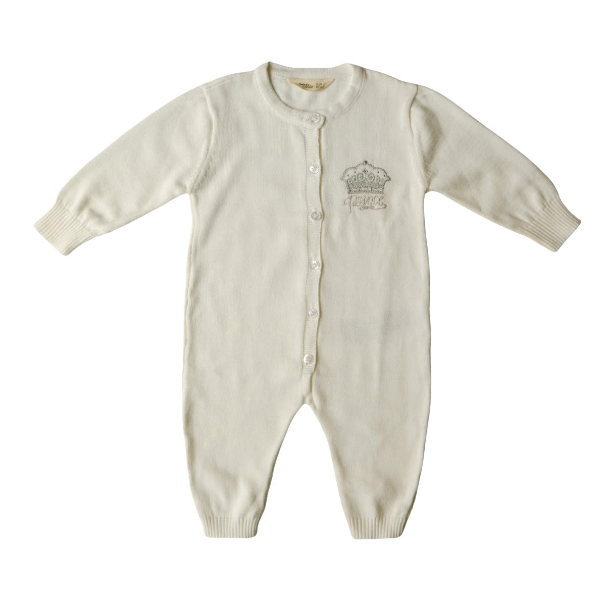 204 Baby Boy "Prince" Knitted Newborn Set (5 Piece) – 100% Organic Cotton | Blanket, Cardigan, Hat, Mittens, Booties | Autumn-Winter-Spring | 0-3 Months (56-62 cm) | Turkey