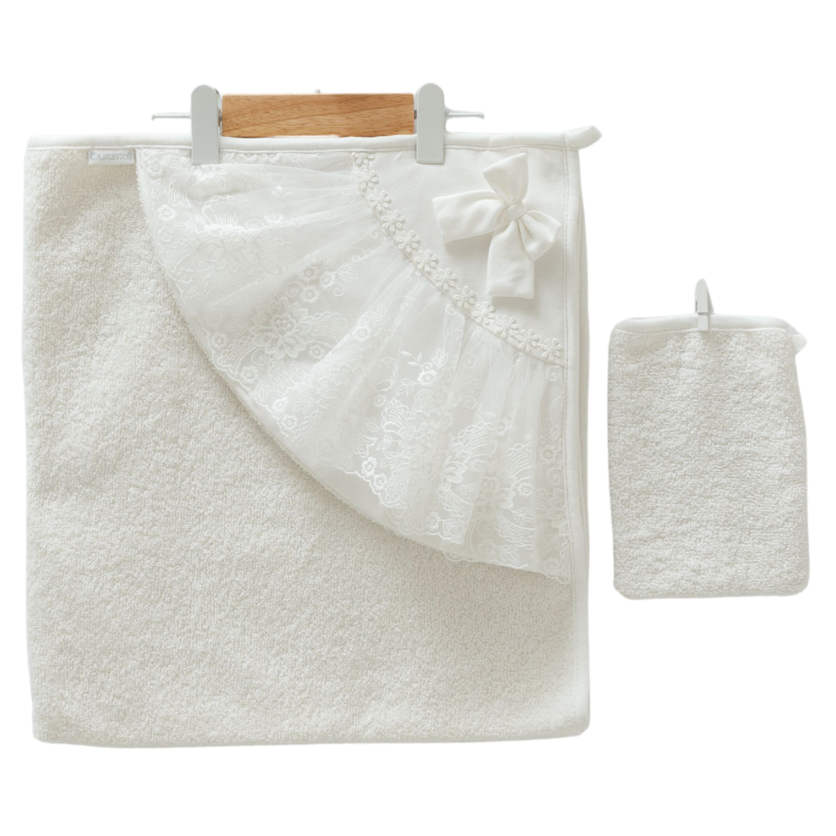 white cotton towel for newborn girl soft cozy