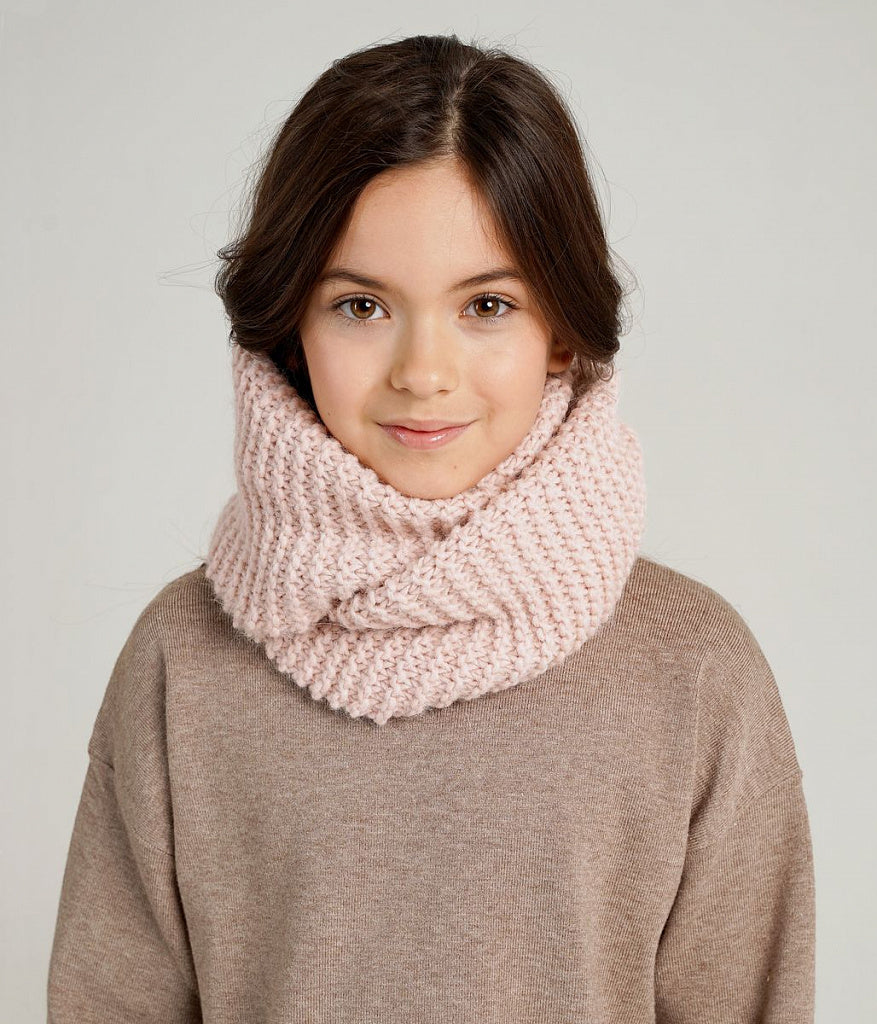 90351 Unisex’ Knitted Winter Snood – Baby Alpaca & Wool Blend | Ages 3+ Years