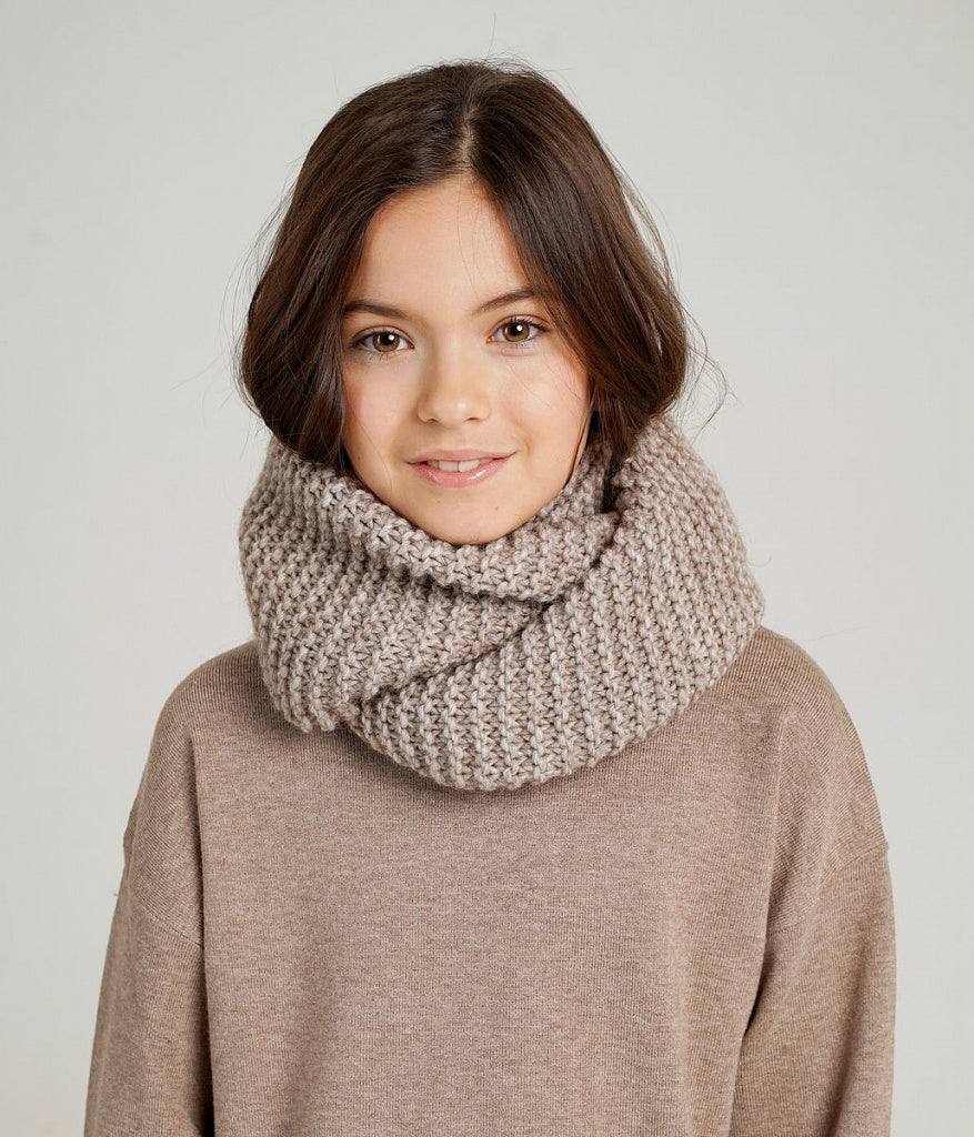 90351 Unisex’ Knitted Winter Snood – Baby Alpaca & Wool Blend | Ages 3+ Years